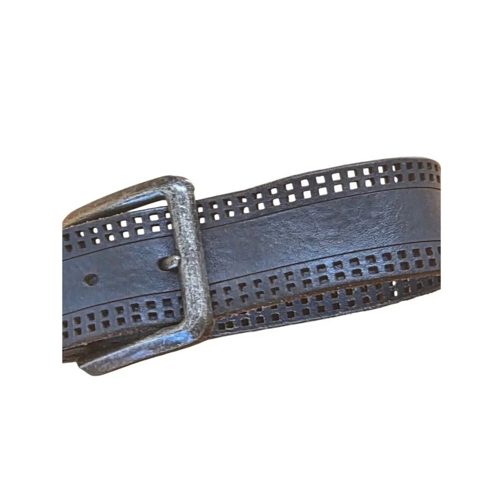 Johnston & Murphy Italian Leather Belt 38 Distressed Vintage